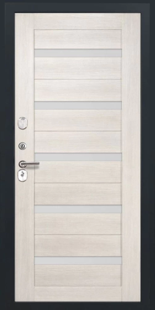 Входная дверь ДвериПРО L Термо СБ-1 (ст. белое, 16мм, беленый дуб) DPRO195823 внутренняя сторона