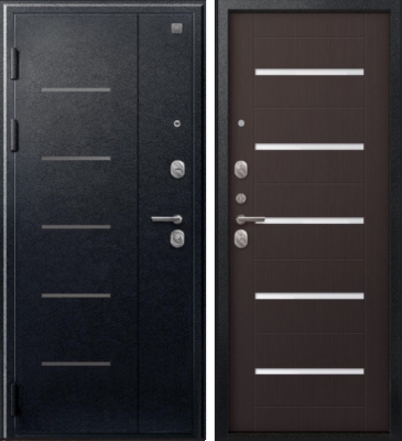 Дверь V-05 Черный муар - Темная лиственница