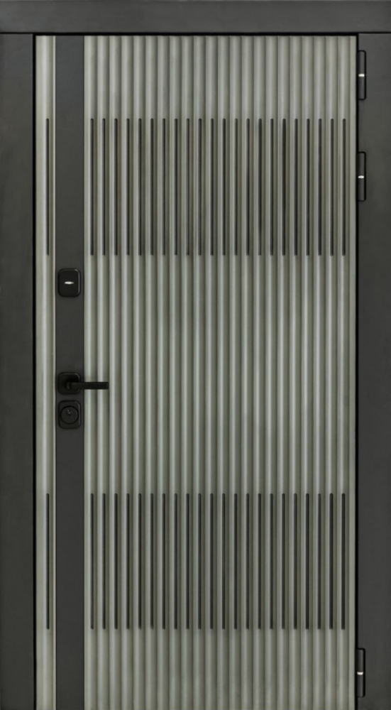 Входная дверь ДвериПРО Elfy Алиса (16мм, ПВХ ясень белый, зеркало) DPRO197913 внешняя сторона